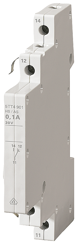 SIEMENS - Blocchetto di contatti ausiliari con 1 contatto NO e 1 contatto NC, contatto per AC/DC 30 V per 5TT41