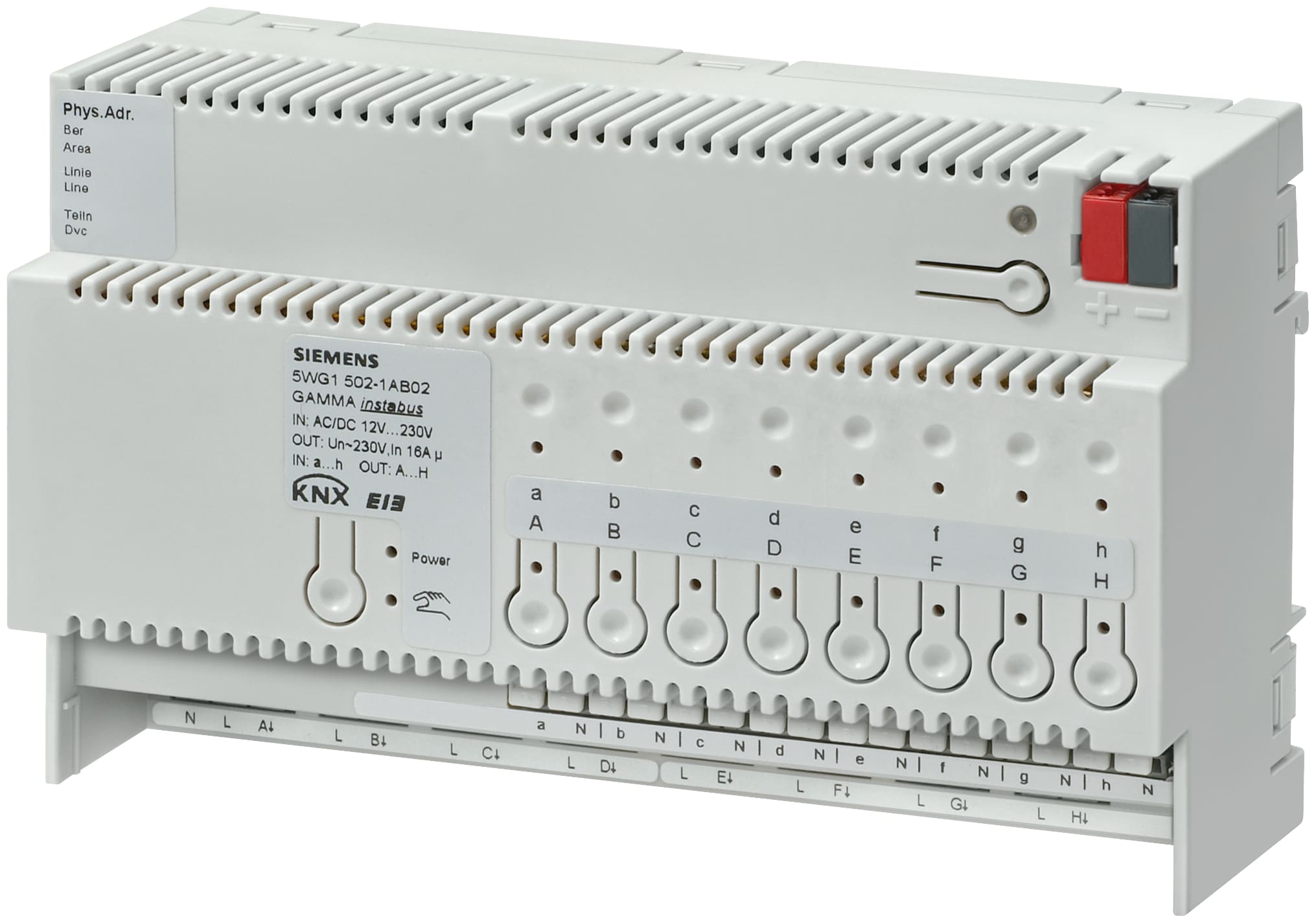 SIEMENS - Attuatore Combinato N 502/02 8xin12..230VAc/Dc+8O