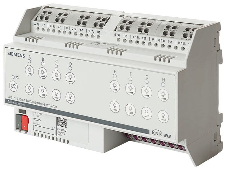 SIEMENS - Attuatore Dimmer N 536D51 8x230V 1-10V DC 16A