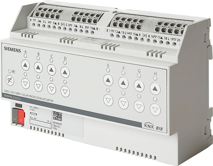 SIEMENS - Attuatore Tapparelle N 543D51 8x230V 6A con controllo della posizione
