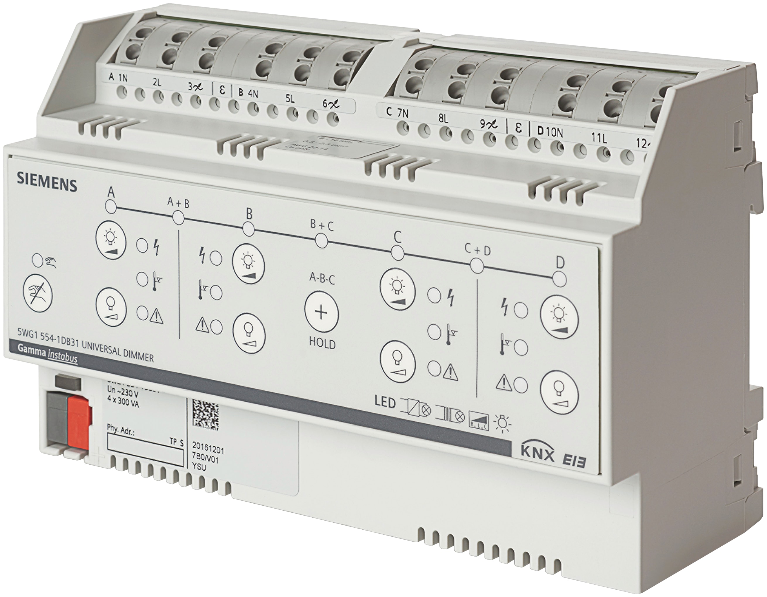 SIEMENS - Dimmer Universale N 554D/31 4x300VA fino a 1x1000VA compatibile per regolazione Led