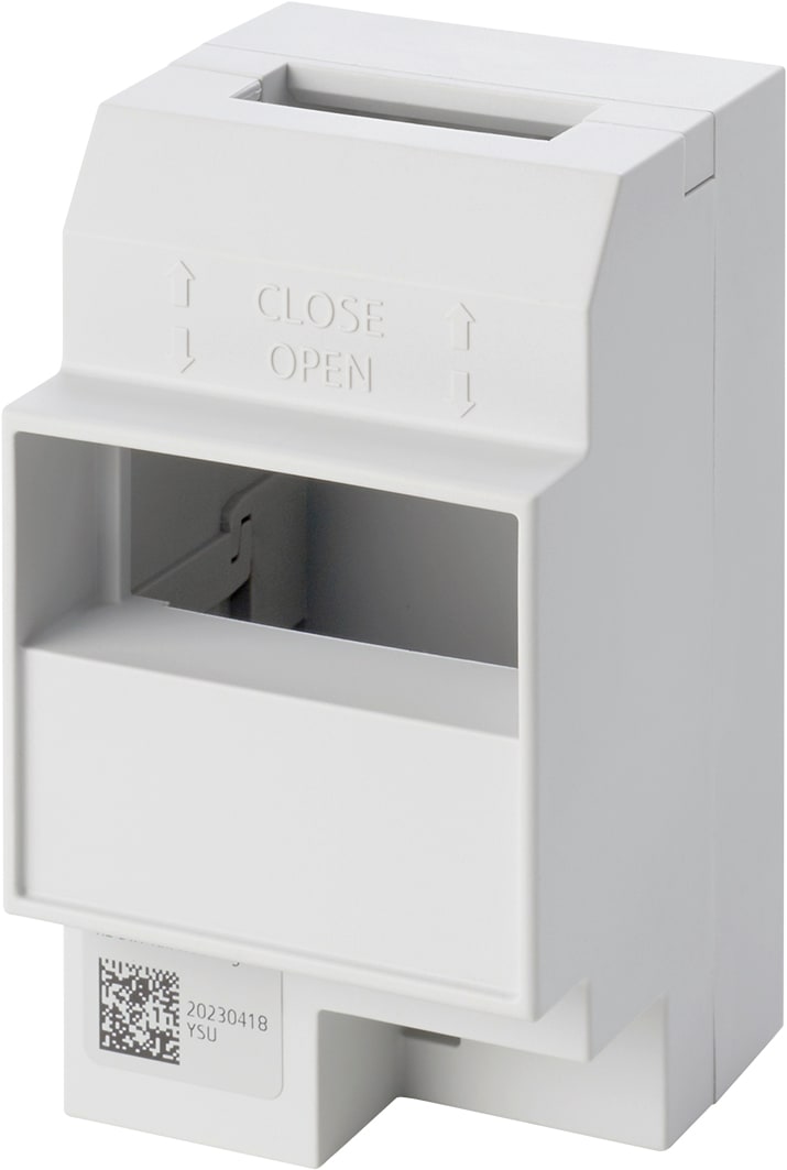 SIEMENS - Adattatore a guida DIN per dipositivi RL con finestra per visualizzazione etichetta dispositivo, Ingombro: 3 U.M., Dimensioni: 52.7 x 90 x 55 mm