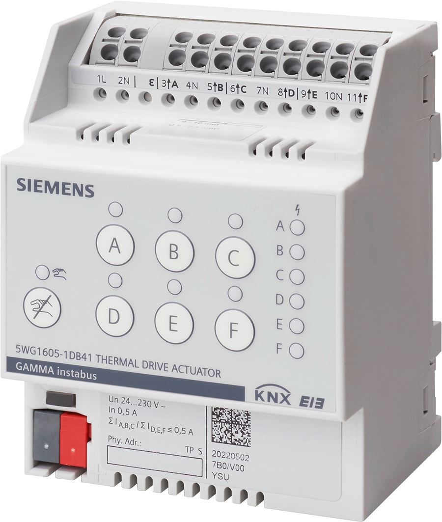 SIEMENS - Attuatore per azionamenti Valvole Elettrotermiche N 605D41 6 canali