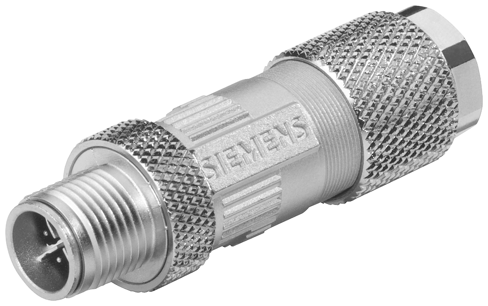 SIEMENS - IE FC M12 Plug PRO 4 x 2, connettore M12, uscita cavo assiale, X-coded, 8 pezzi
