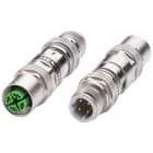 SIEMENS - IE Adapter M12-D/M12-X; Cat5e; connettore M12 D-coded su presa M12 X-coded