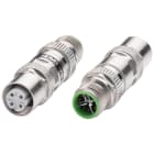 SIEMENS - IE Adapter M12-D/M12-X; Cat5e; presa M12 D-coded su connettore M12 X-coded