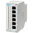 SIEMENS - Cu/FO Modular Outlet, fino a 6 IE RJ45 Keystone / FO LC Coupler su guida DIN