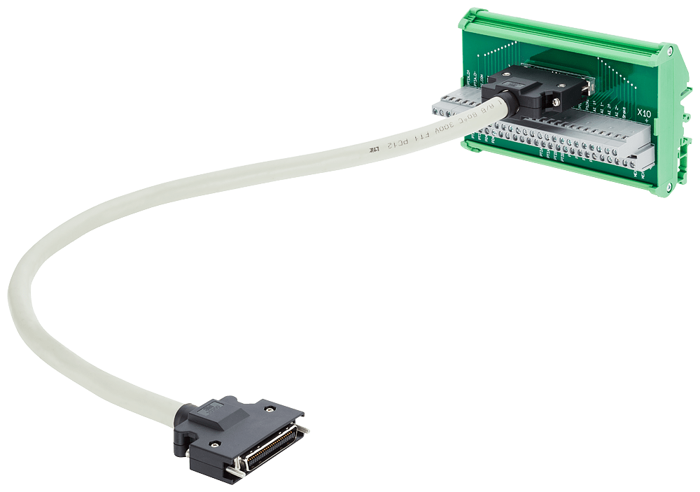 SIEMENS - SINAMICS V90 cavo di segnale del valore di riferimento a 50 poli lunghezza del cavo: 0,5 m con morsetto di collegamento 6SL32604NA001VA5