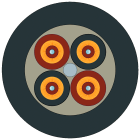 SIEMENS - FO Robust Cable GP 4E9/125/900, sezionabile, SM, prot. antiroditori, a metraggio