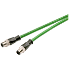 SIEMENS - Cavo IE; 2 x M12;2x2;1,5 m;2 x D-cod.;IP65,IP67;Cat5e;PVC; mediamente robusto 6XV18708AH15