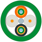 SIEMENS - FO FRNC Cable 50/125/1400 (OM 2), sezionabile, MM, senza alogeni, UL,a metraggio