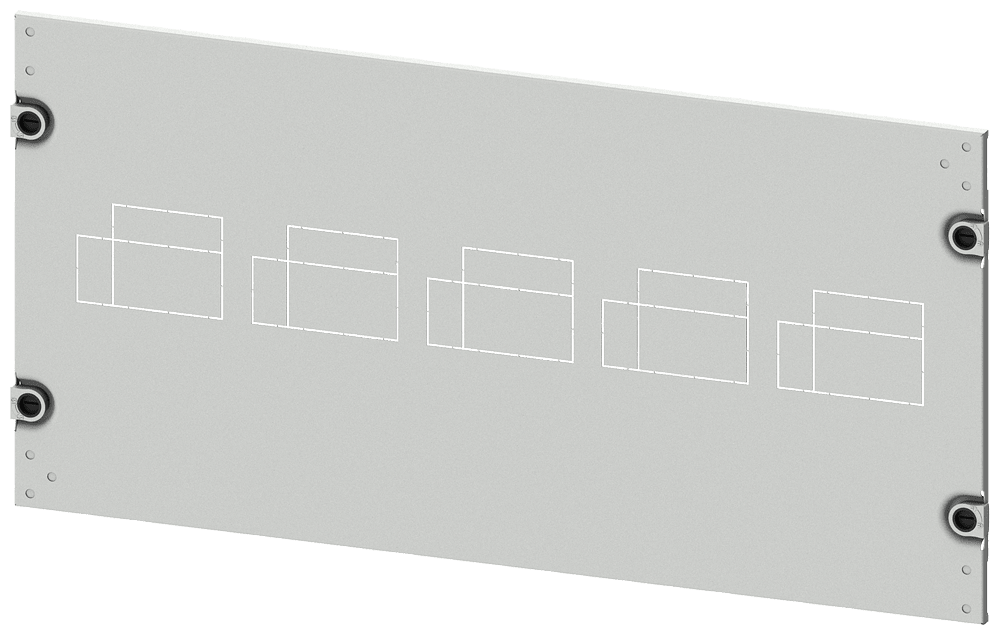 SIEMENS - mostrina copriforo 3VA10 (100A), 3VA11 (160A), a 4 poli, installazione fissa, tecnica ad innesto, azionamento: direttamente, comando rotativo front...