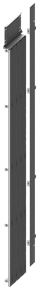 SIEMENS - Segregazione sbarra collettrice verticale con sbarra collettrice principale, sbarra collettrice principale anteriore P: 600mm