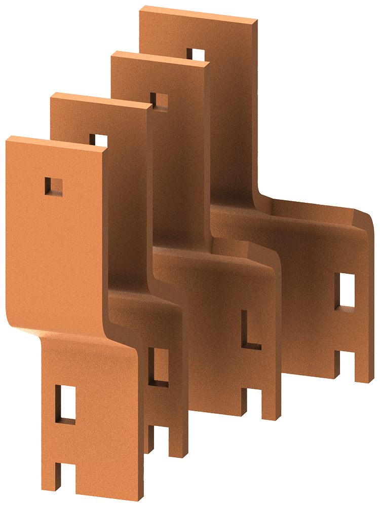 SIEMENS - Collegamento a sbarra collettrice verticale anteriore a destra 40x 10mm P: 400mm