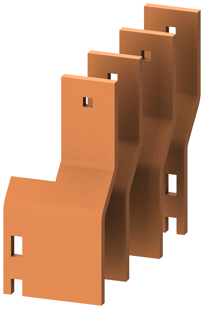 SIEMENS - Collegamento a sbarra collettrice verticale posteriore a sinistra 40x 10mm P: 800mm