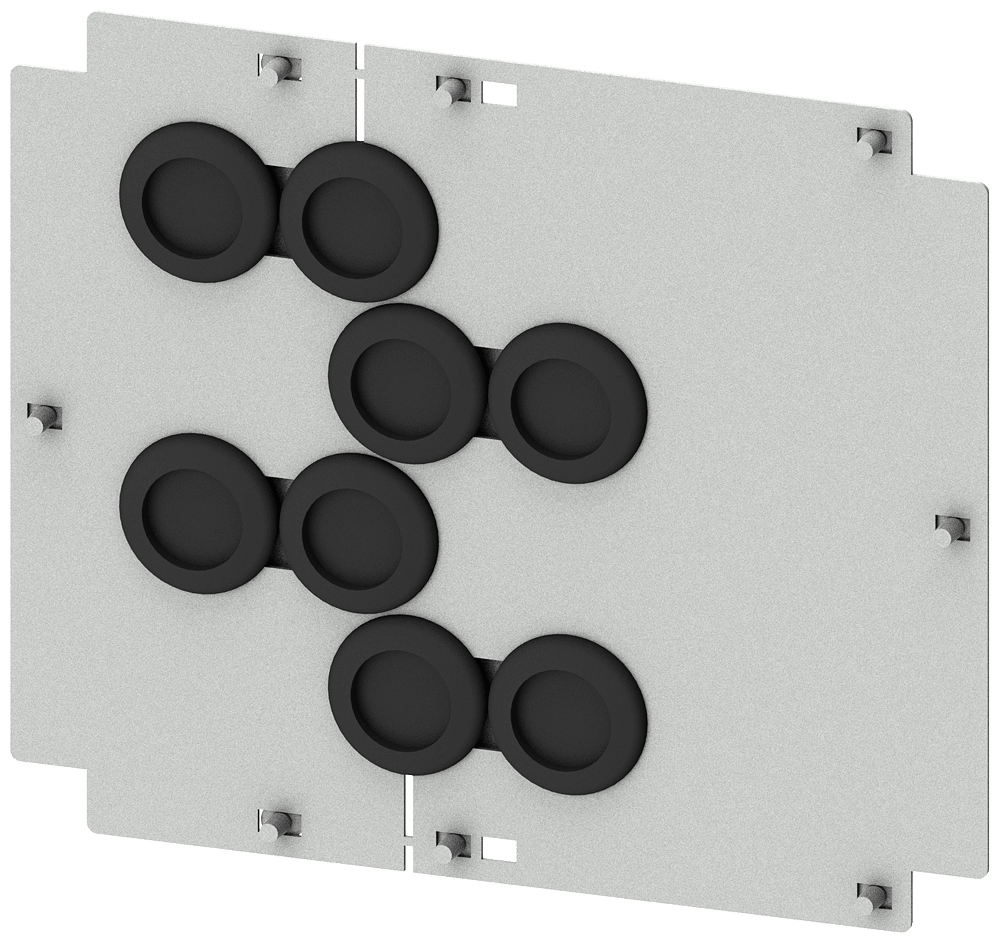 SIEMENS - Copertura collegamento posteriore 3VL4 (400A), a 4 poli, esecuzione estraibile, esecuzione fissa
