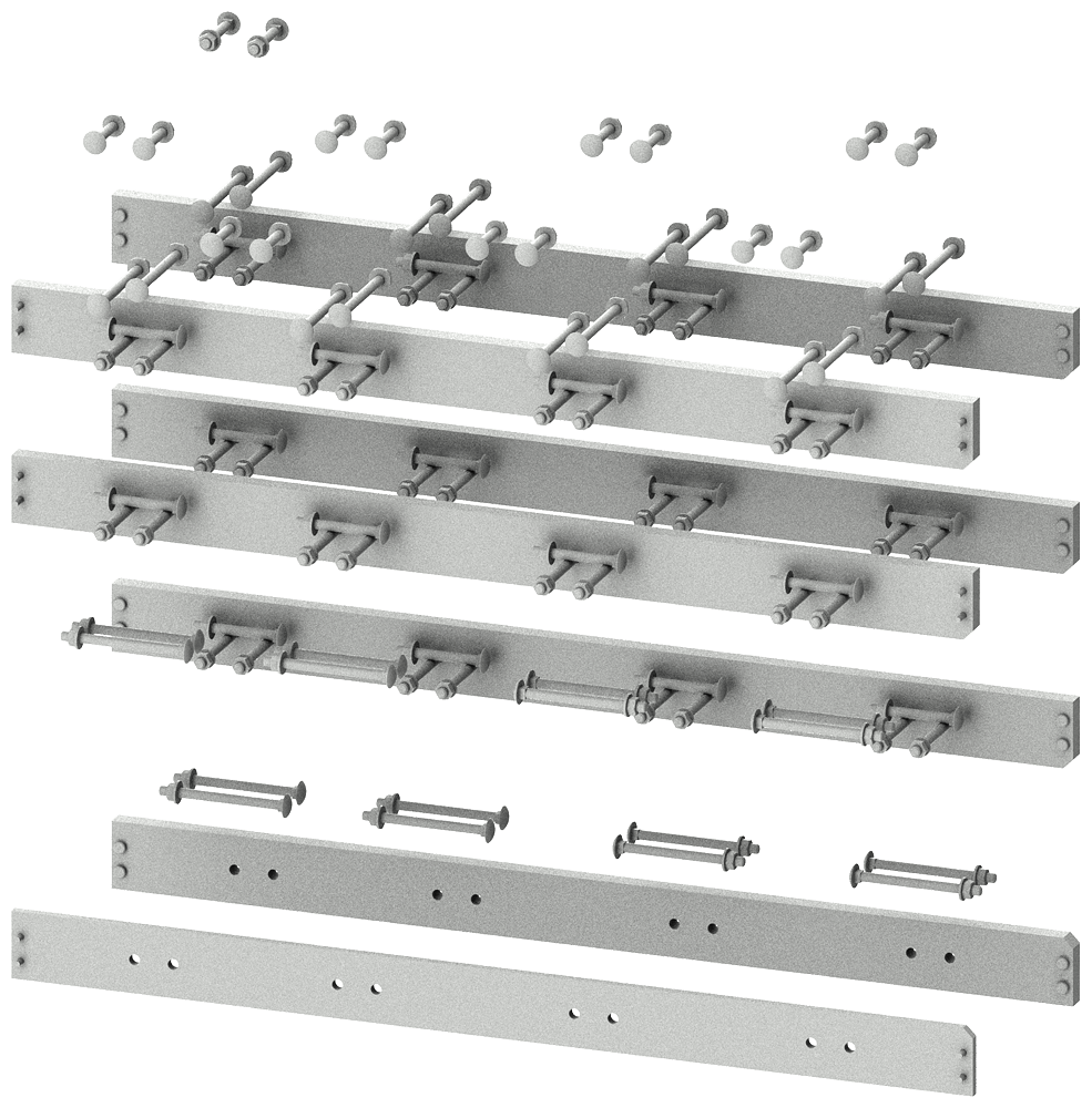 SIEMENS - 3WL collegamento sbarre collettrici principali GC III (6.300 A), esecuzione estraibile, a 3/4 poli, La: 1000m