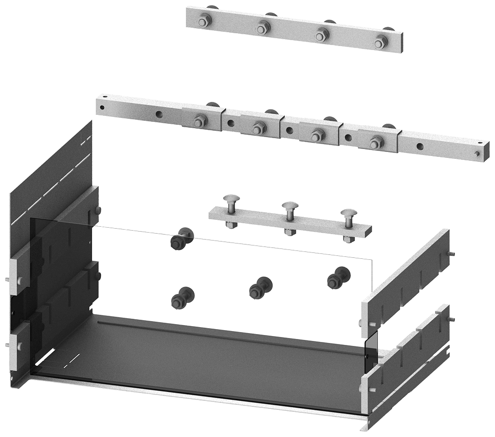 SIEMENS - Collegamento sbarra collettrice verticale 3WA GC I (1.600 A), esecuzione fissa, esecuzione estraibile