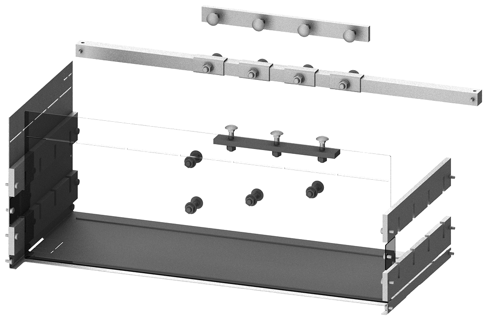 SIEMENS - Collegamento sbarra collettrice verticale 3WA GC I (1.600 A), esecuzione fissa, esecuzione estraibile
