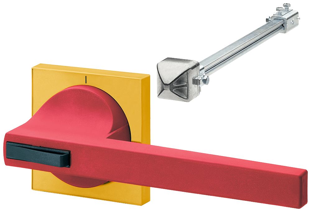 SIEMENS - Comando porta 8UC7, operatore colore rosso/blu-verde Basic, mostrina frontale colore giallo