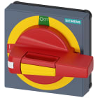 SIEMENS - Operatore con mostrina frontale standard, OFF di emergenza; dimensioni 75x 75, per albero 8x 8, I-0-II