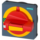 SIEMENS - Operatore con mostrina frontale standard, OFF di emergenza; dimensioni 75x 75, per albero 8x 8, Test-0-I