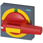SIEMENS - Operatore con mostrina frontale standard, OFF di emergenza; dimensioni 100 x 100, per albero 8x 8, I-0-II