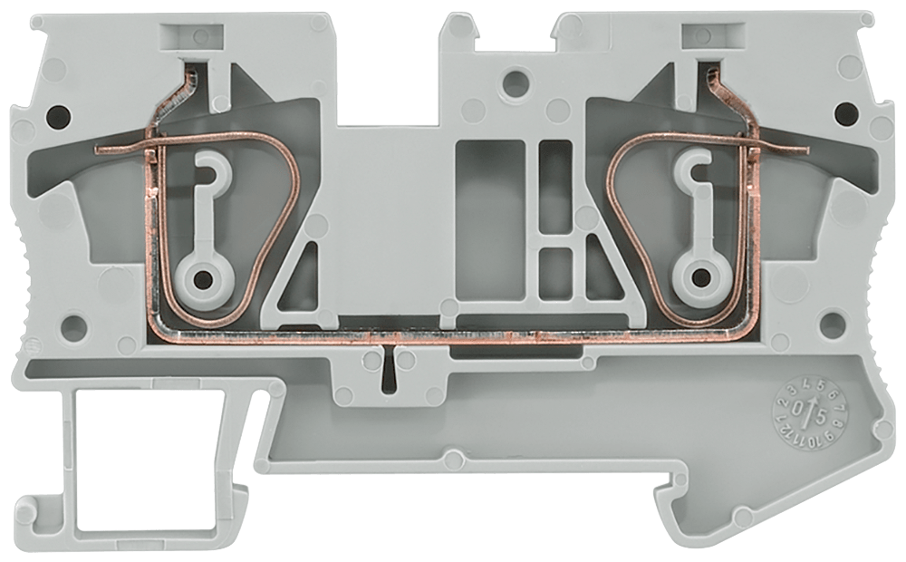 SIEMENS - Morsetto passante con collegamento a molla, sezione: 0,5 ... 6 mm², larghezza: 8,2 mm