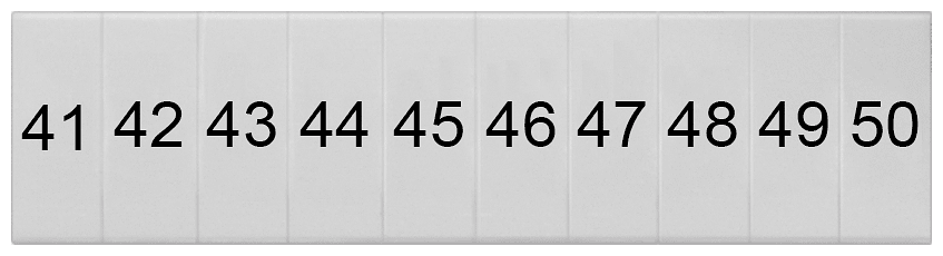 SIEMENS - Targhetta di siglatura, frontale, con 41-50, verticale, larghezza del morsetto: 4,2 mm