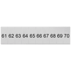 SIEMENS - Targhetta di siglatura, frontale, con 61-70, verticale, larghezza del morsetto: 4,2 mm