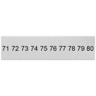 SIEMENS - Targhetta di siglatura, frontale, con 71-80, verticale, larghezza del morsetto: 4,2 mm