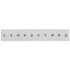 SIEMENS - Targhetta di siglatura, frontale, con U, V,W, N, verticale, larghezza del morsetto: 6,2 mm