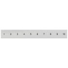 SIEMENS - Targhetta di siglatura, frontale, con 1-10, verticale, larghezza del morsetto: 8,2 mm, A: 10,5 mm