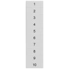 SIEMENS - Targhetta di siglatura, frontale, con 1-10, orizzontale, larghezza del morsetto: 4,2 mm