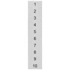 SIEMENS - Targhetta di siglatura, frontale, con 1-10, orizzontale, larghezza del morsetto: 5,2 mm