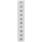 SIEMENS - Targhetta di siglatura, frontale, con 11-20, orizzontale, larghezza del morsetto: 6,2 mm