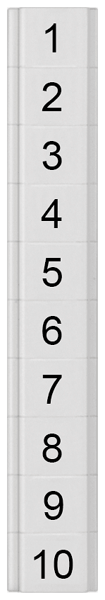 SIEMENS - Targhetta di siglatura, piatta, con 1-10, orizzontale, larghezza del morsetto: 4,2 mm