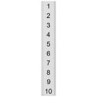SIEMENS - Targhetta di siglatura, piatta, con 1-10, orizzontale, larghezza del morsetto: 4,2 mm
