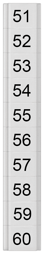 SIEMENS - Targhetta di siglatura, piatta, con 51-60, orizzontale, larghezza del morsetto: 4,2 mm