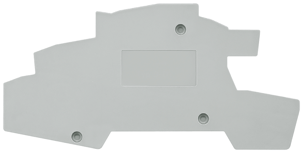 SIEMENS - ALPHA, piastra terminale, per morsetti per installazione 2,5 mm², grigio, La: 2 mm