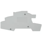 SIEMENS - ALPHA, piastra terminale, per morsetti per installazione 2,5 mm², grigio, La: 2 mm