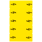 SIEMENS - Targhetta di siglatura, con simbolo di fulmine, verticale, larghezza del morsetto: 16,2 mm, giallo