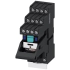 SIEMENS - Relè a spina, apparecchio completo, DC 24 V, 4CO, modulo LED, zoccolo colore rosso
