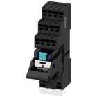 SIEMENS - Relè a spina, apparecchio completo, DC 24 V, 4CO, modulo LED, zoccolo colore rosso