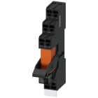 SIEMENS - Relè a spina, apparecchio completo, AC 115 V, 2CO, modulo LED, zoccolo colore rosso