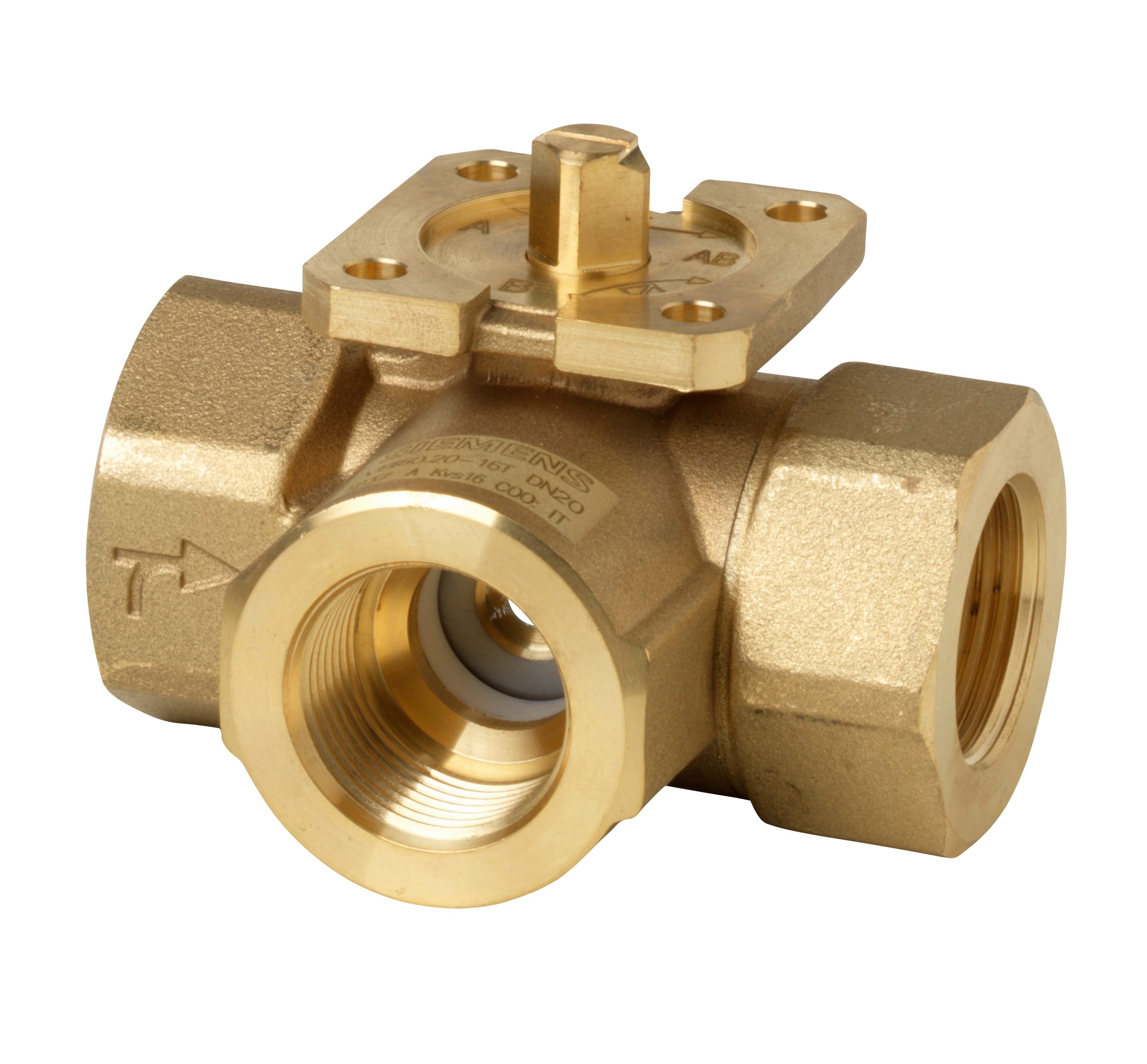 SIEMENS - Val. sfera 3 vie dev. T F/F DN20 PN40 KVS16