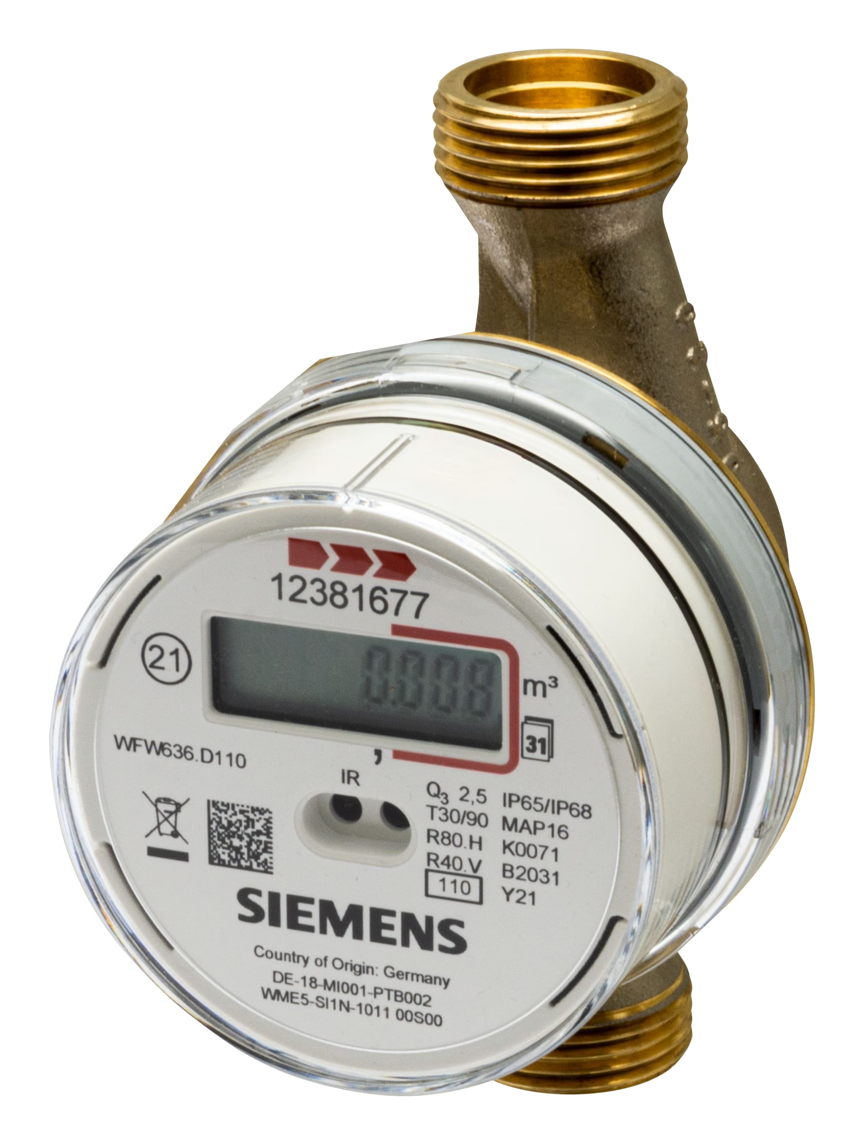SIEMENS - Contalitri vol caldo 4m3h G1 RF C