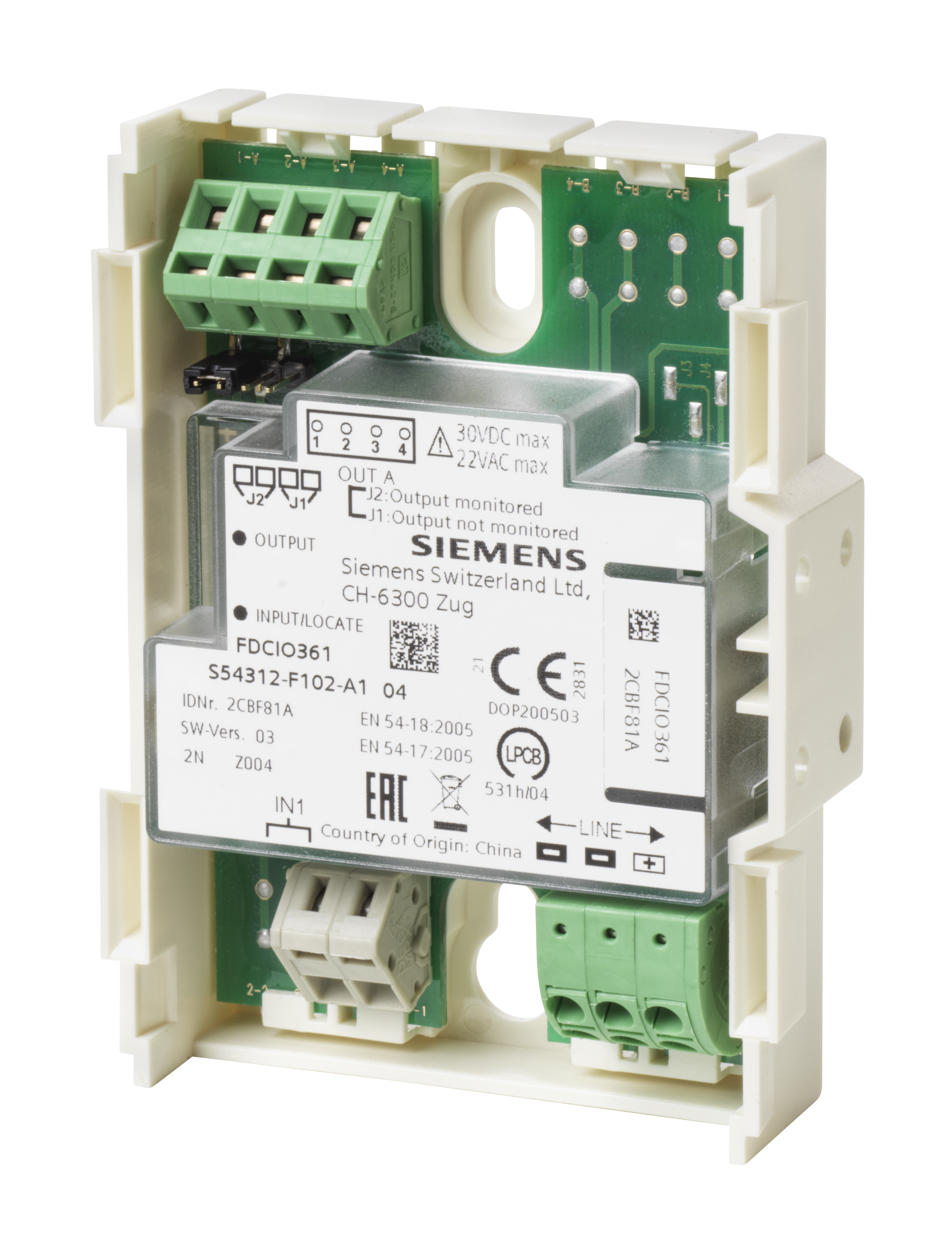 SIEMENS - FDCIO361 Modulo In/out Cerberus FIT S54312-F102-A1