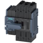 SIEMENS - Sezionatore sottocarico 100 A, grand. costr. 1, a 3 poli, comando frontale a sinistra, apparecchio completo