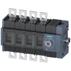 SIEMENS - Sezionatore sottocarico 200 A grand. costr. 2, a 4 poli, comando laterale a destra, apparecchio di base